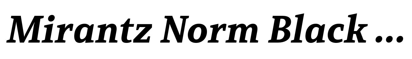 Mirantz Norm Black Italic